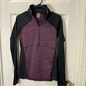 Calia Purple and Black Half-Zip Sweatshirt size Medium